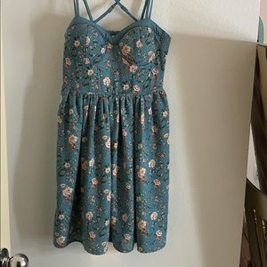 Blue floral dress